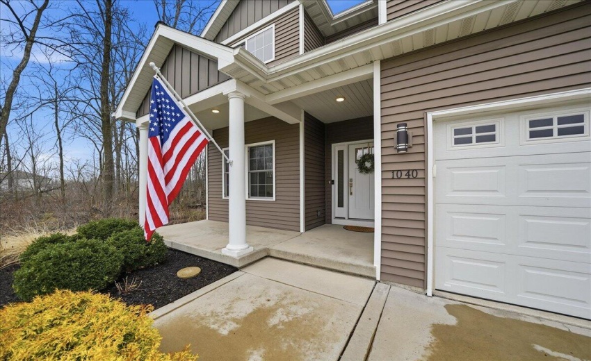 Covered Entrance, Landscaped
