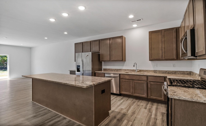 Camelia kitchen dining and living room