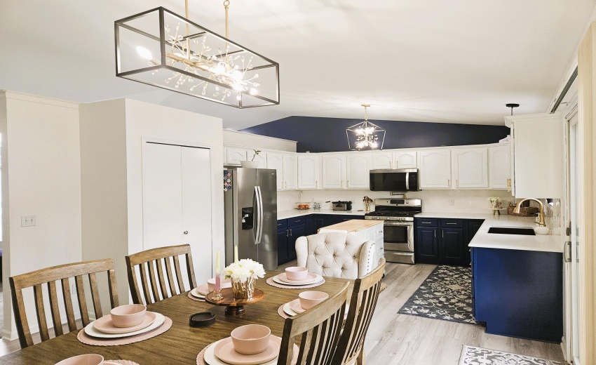 Kitchen Double Glass Side Door Side