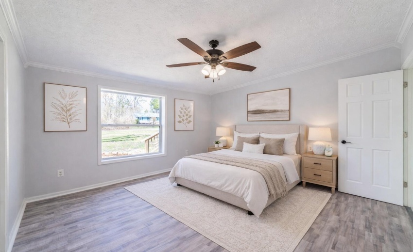 Primary Bedroom Staged