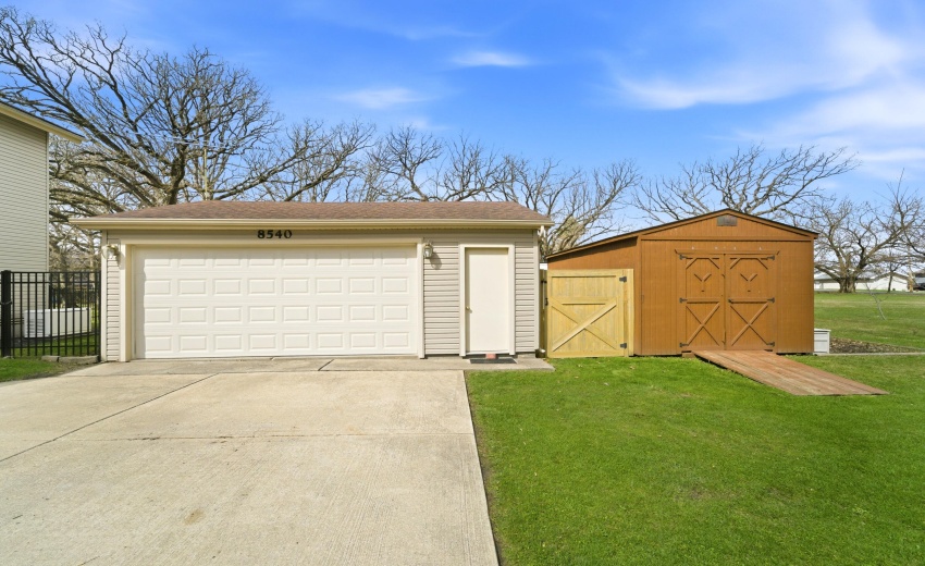 2.5 Car Garage & Storage Shed