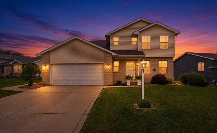 Twilight Front of Home