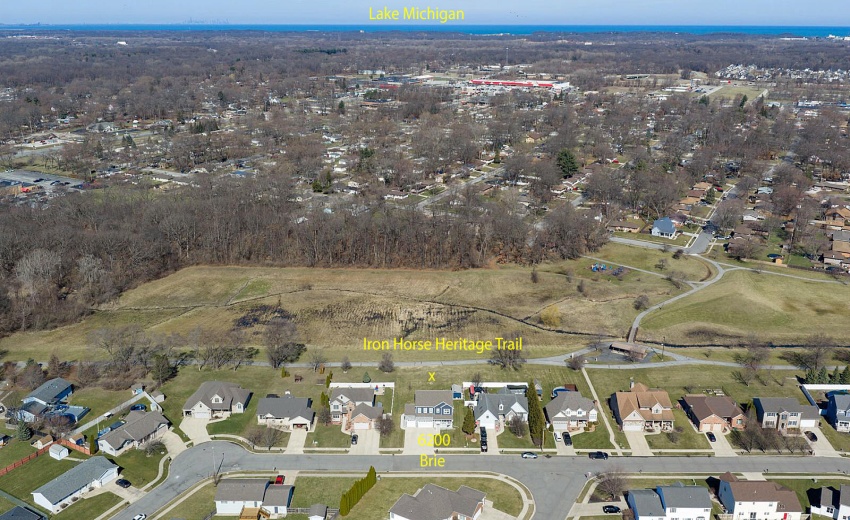 1 drone aerial street view to trail n la