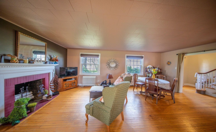 Living room fireplace