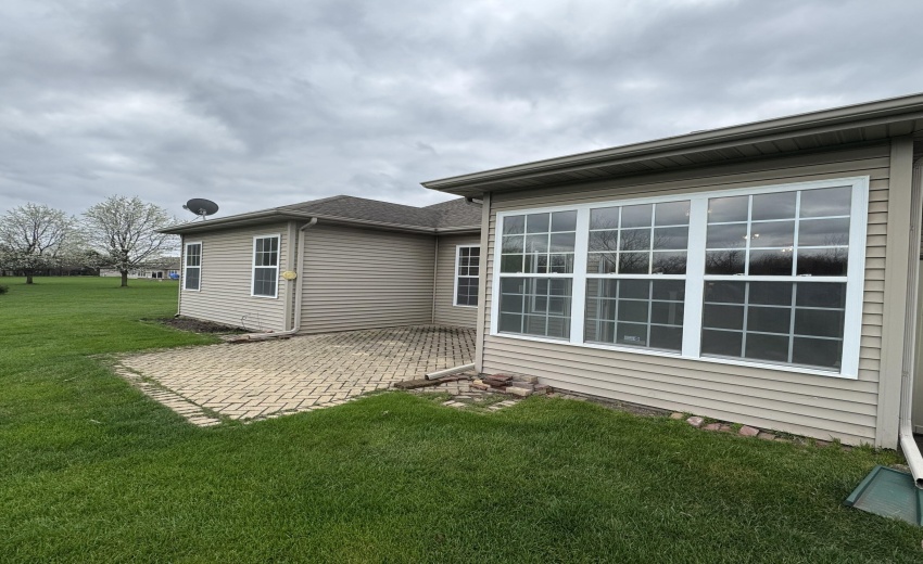 Cropped back patio entry