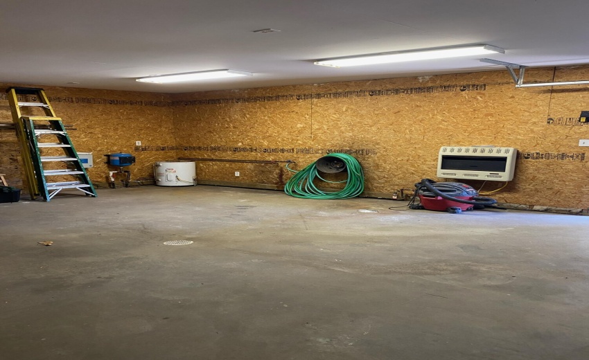 Garage attached to office