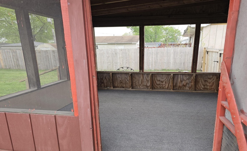 screened porch from deck