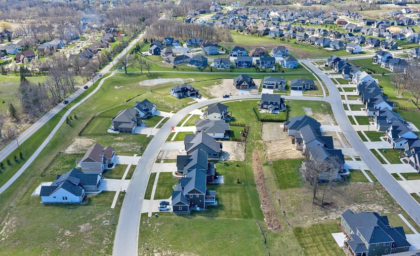drone view subdivision to subdivision