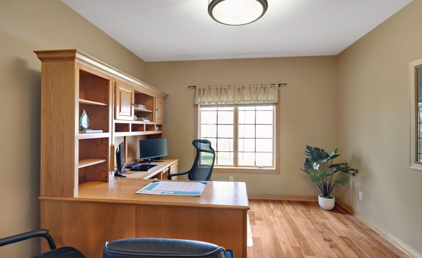 Office with french doors