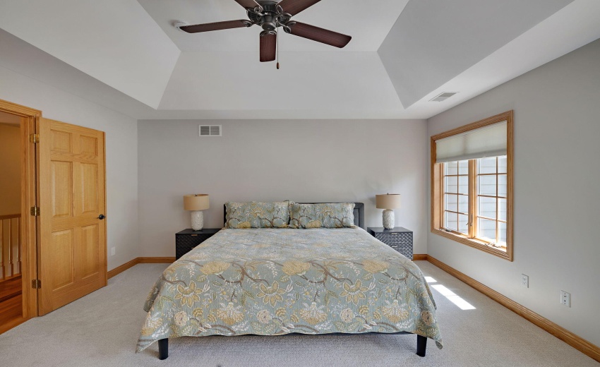 Spacious primary bedroom