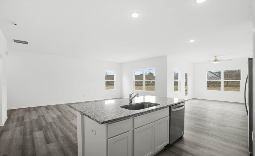 Dogwood Greatroom kitchen and sunroom