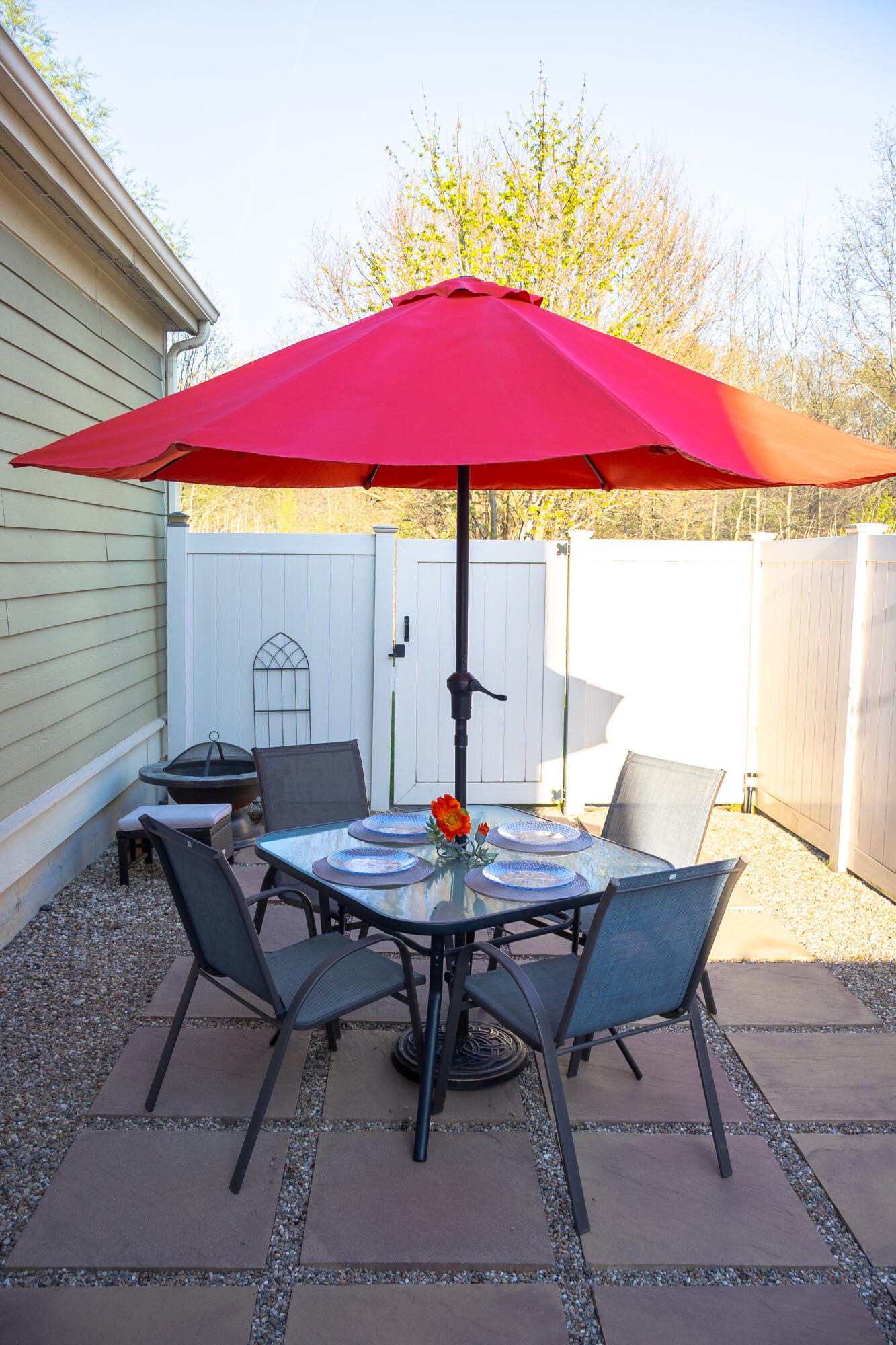 Patio w/ view of woods