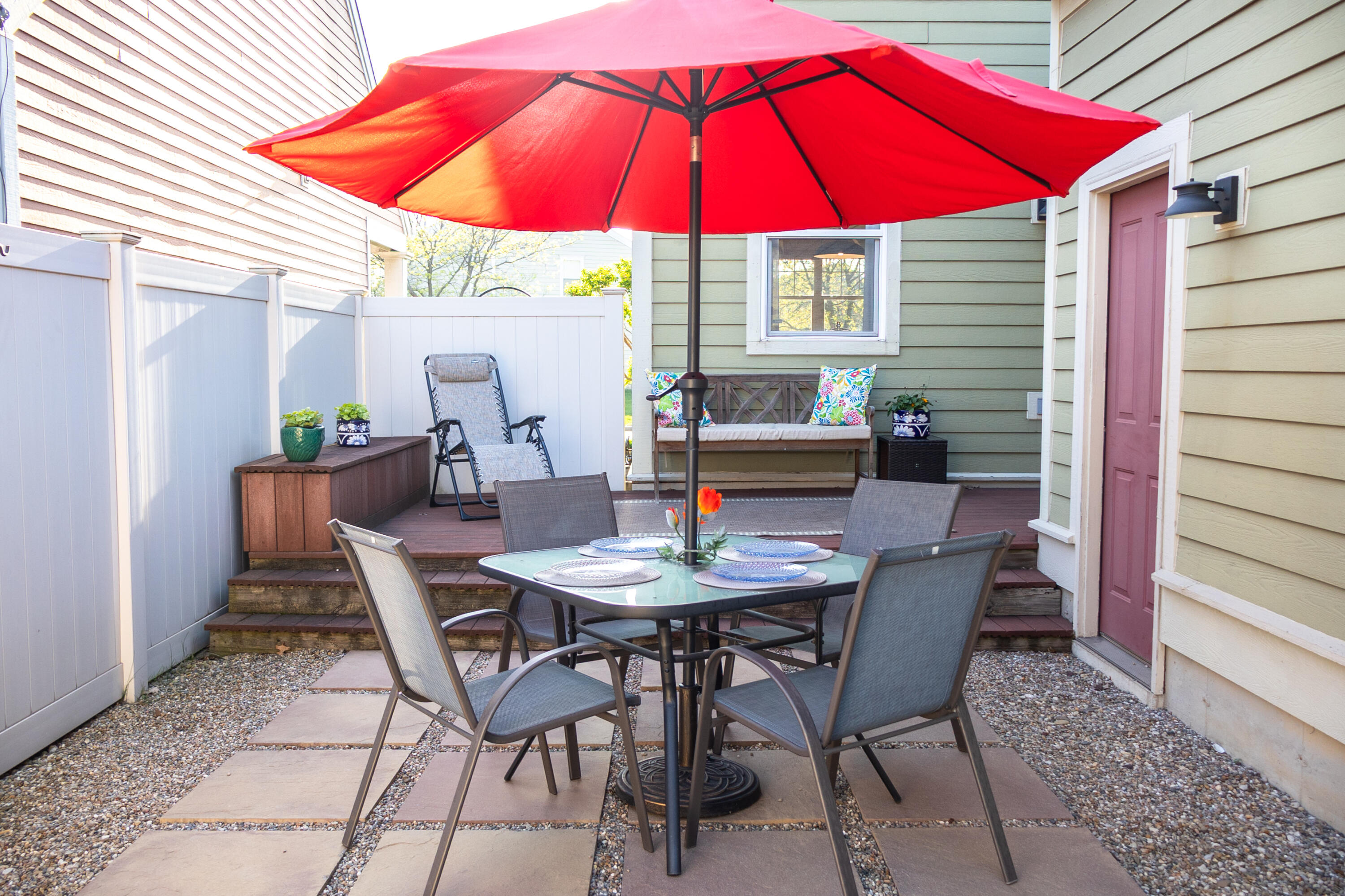 Private, fenced in Outdoor Living Space