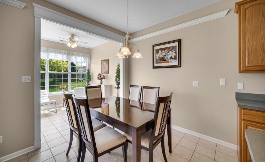 Kitchen table area & Sunroom
