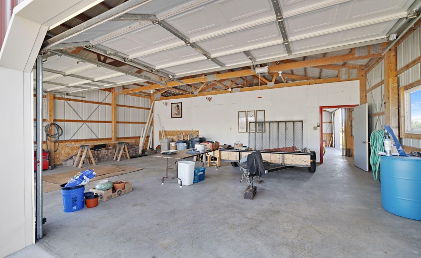 Red barn interior