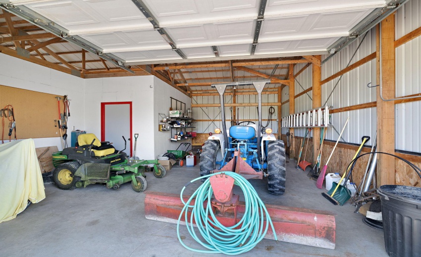 Red barn interior