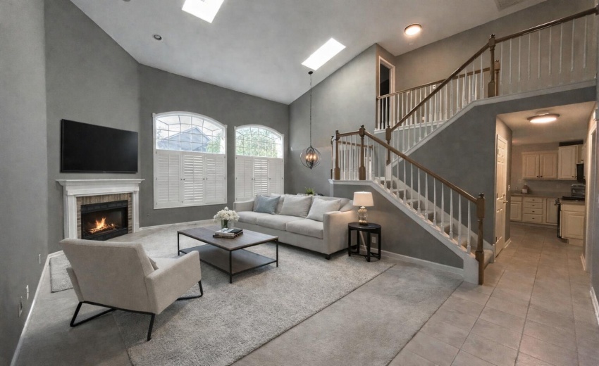 Living Room - Virtually staged