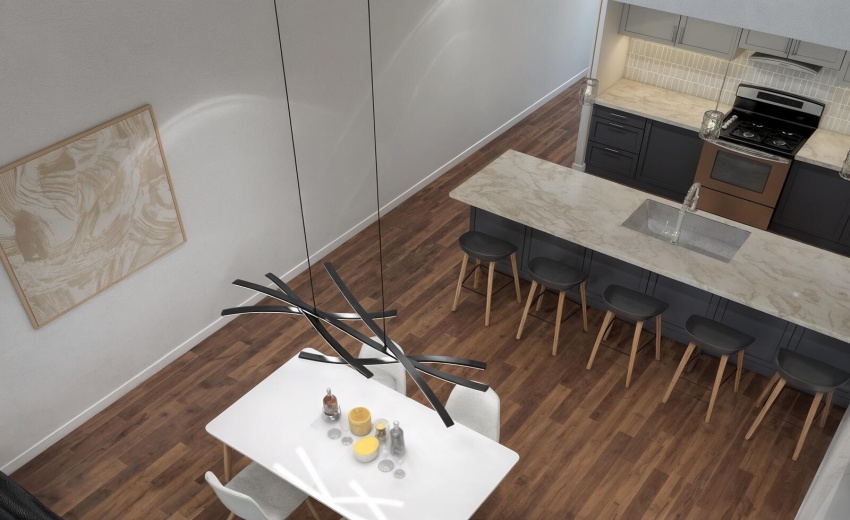 View from Loft to Great Room
