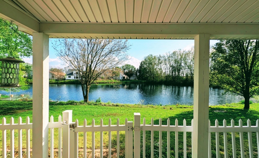 Covered Patio Pond View