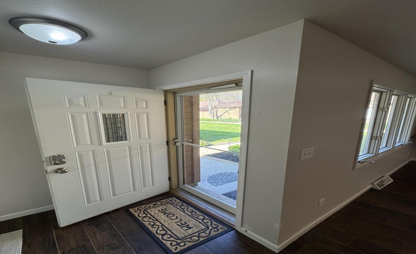 Inside front door