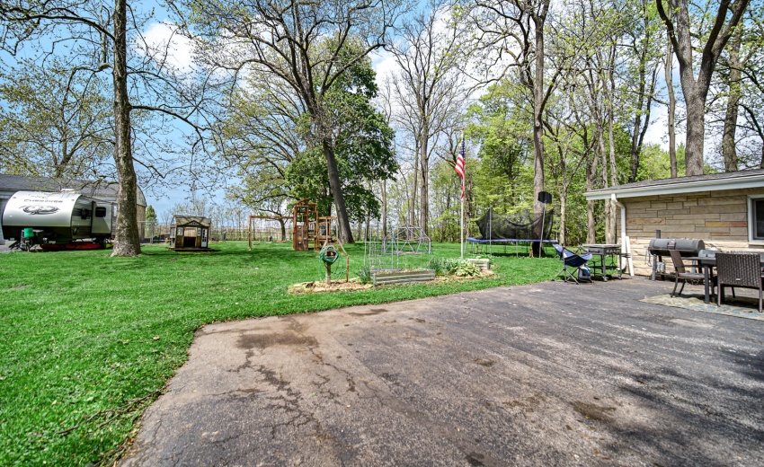 Garage and yard