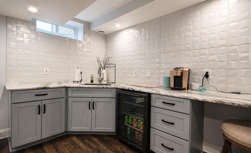 Kitchenette in basement