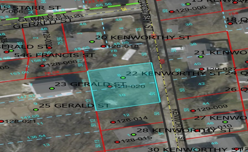 22 S Kenworthy Street GIS minus the hous