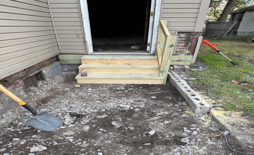 Temporary entry cement removed
