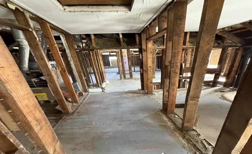 gutted interior