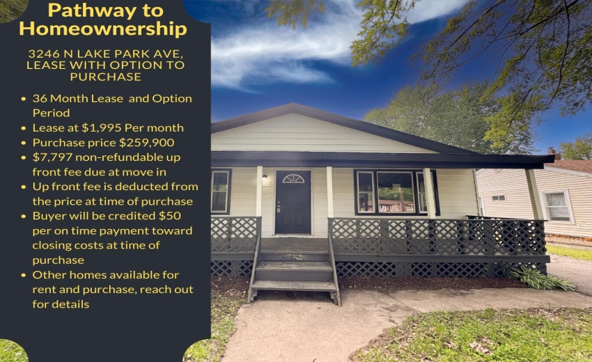 1329 E 50th Ct Gary IN LEASE WITH OPTION
