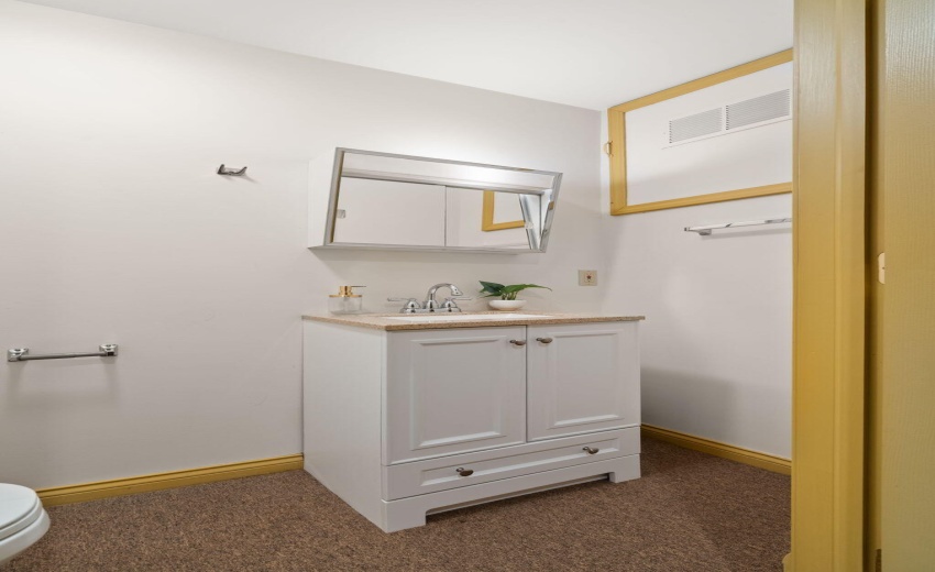 Studio basement powder room
