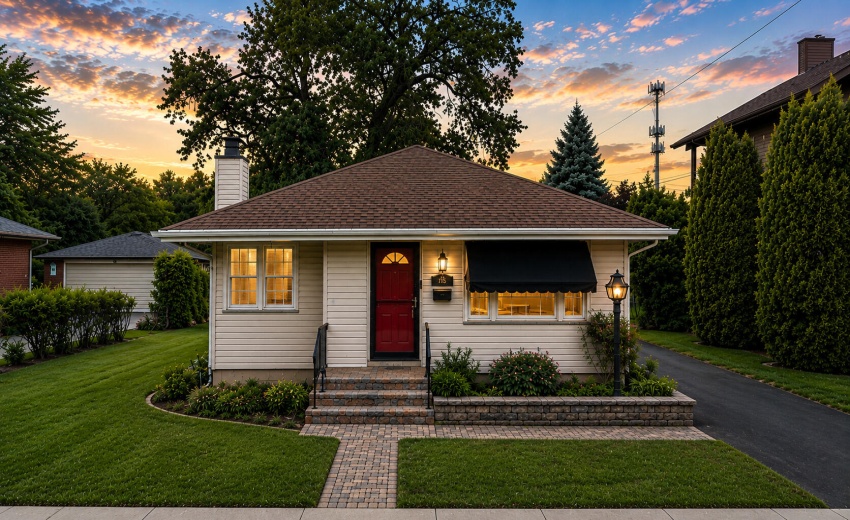 front at dusk