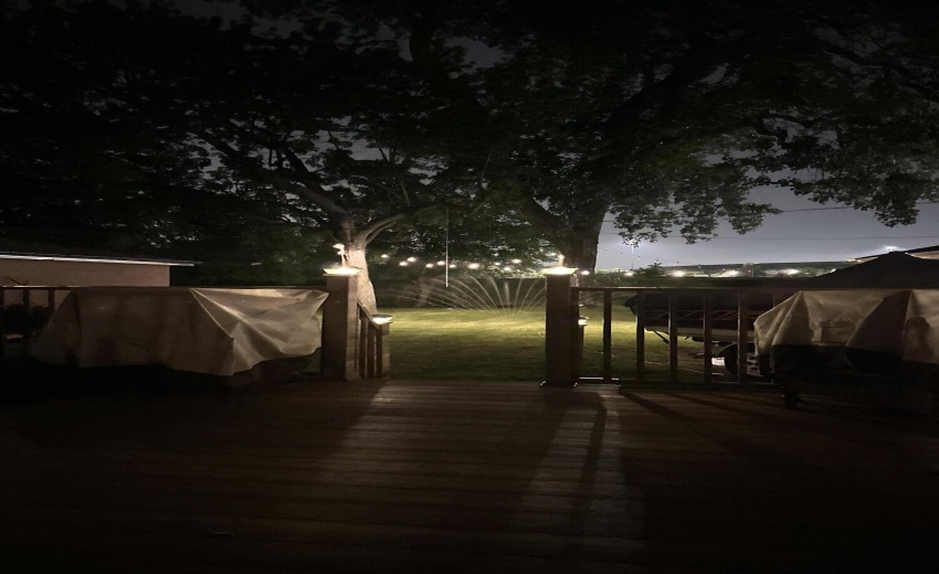 back yard light shot