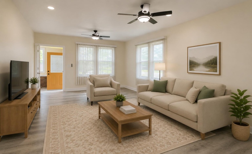 Virtually Staged Living Room2
