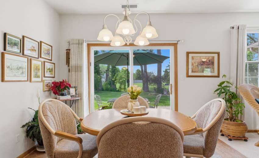 patio doors leading outside