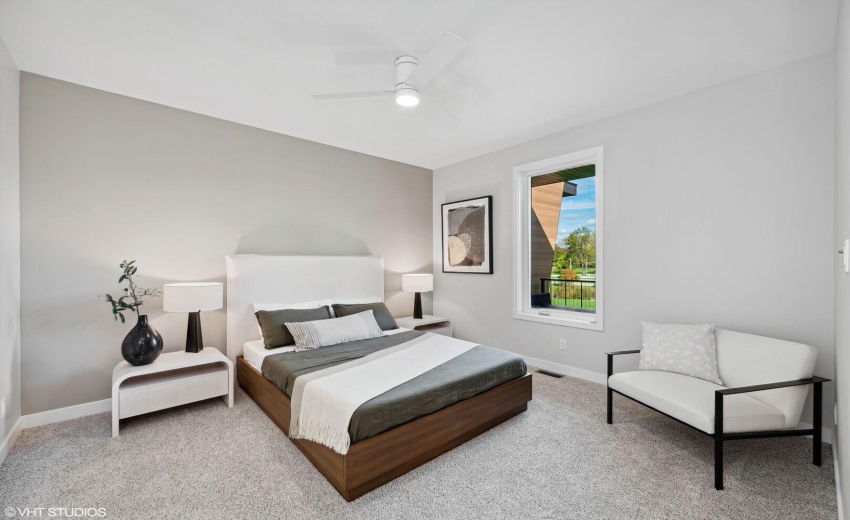 Master bedroom overlooking golf course