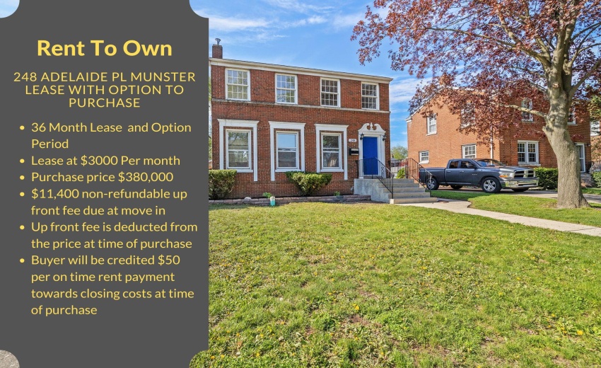 248 Adelaide Pl Munster LEASE WITH OPTIO