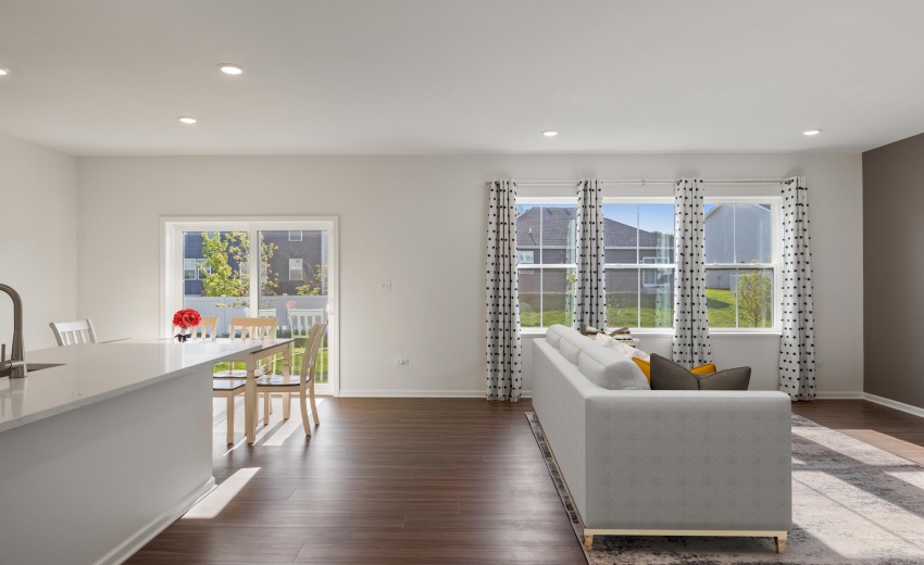 Open Living, Kitchen and Dining