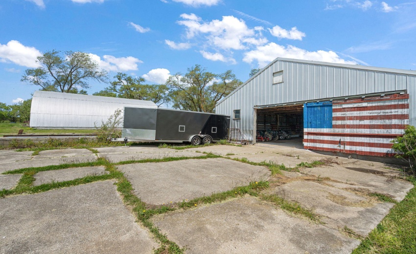 Storage behind barn