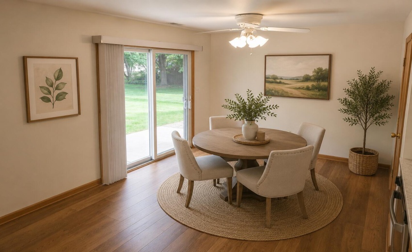 virtually staged kitchen