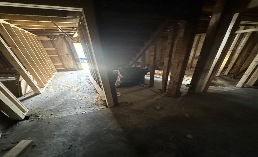 Main floor framing under staircase