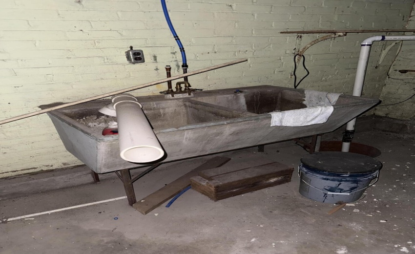 Basement slop sink