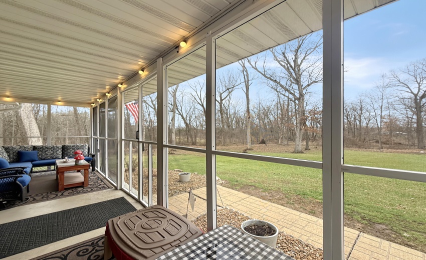 Screened porch view