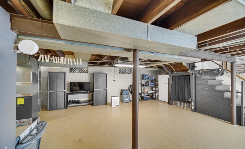 Partially finished basement