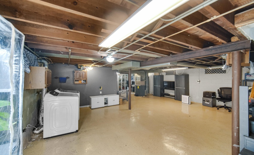 Partially finished basement