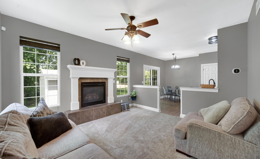 living room fireplace