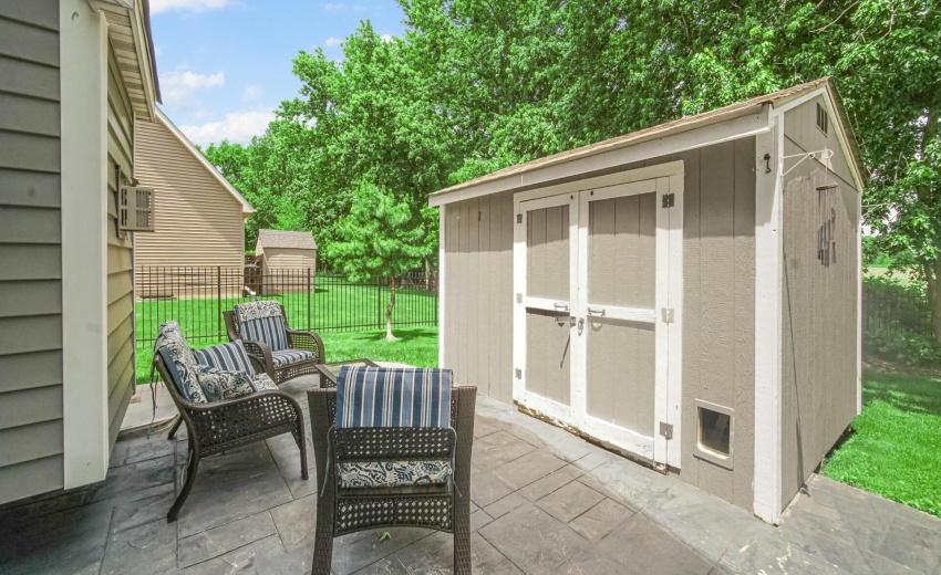 shed off patio