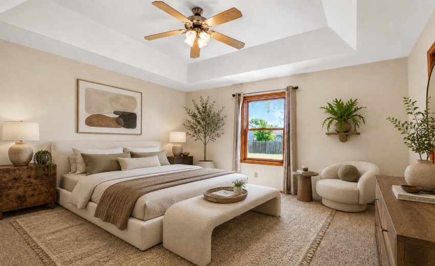Primary Bedroom - Virtually Staged