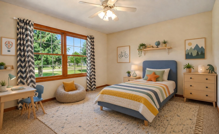 Bedroom 2 - Virtually Staged