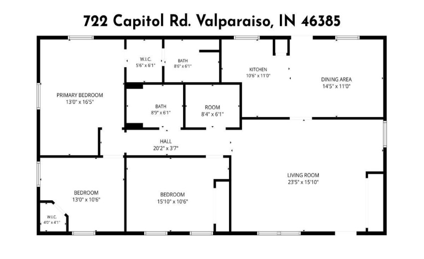 722 Capitol Rd. Valparaiso, IN 46385